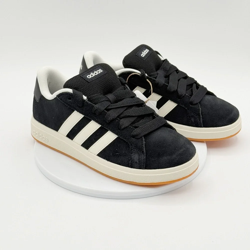 Adidas Grand Court 00s Size 4 Kids Black/White JH6178, NEW